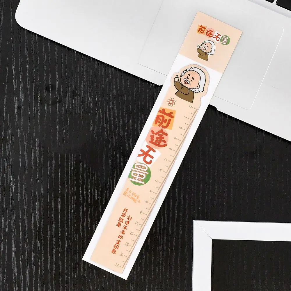 Creative Cartoon Straight Ruler Bookmarks Painting 15cm Scale Ruler Bendable Learn Kawaii Stationery Office School Supplies
