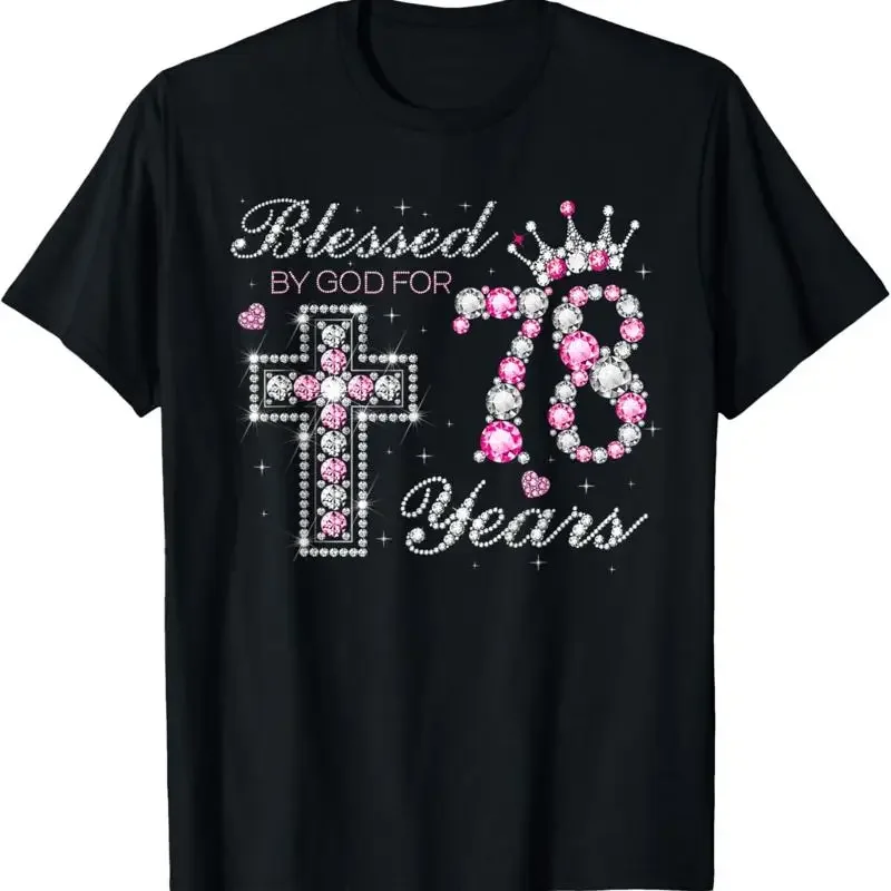 Blessed By God For 78 Years Old 78Th Birthday Decorations T Shirt