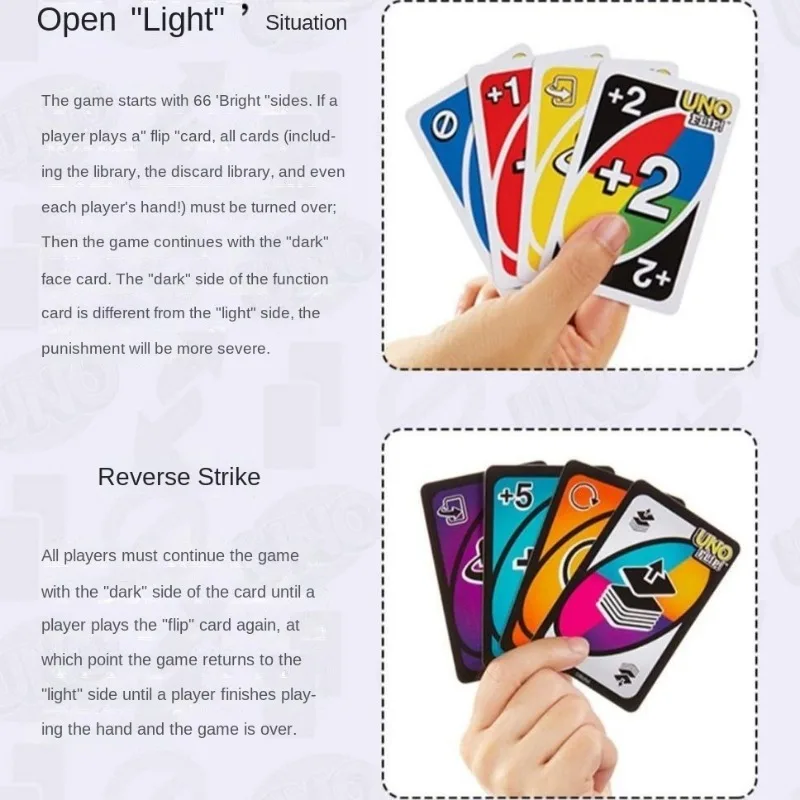 Uno Flip card game flip double-sided card family casual party board game card parent-child game children's birthday gift