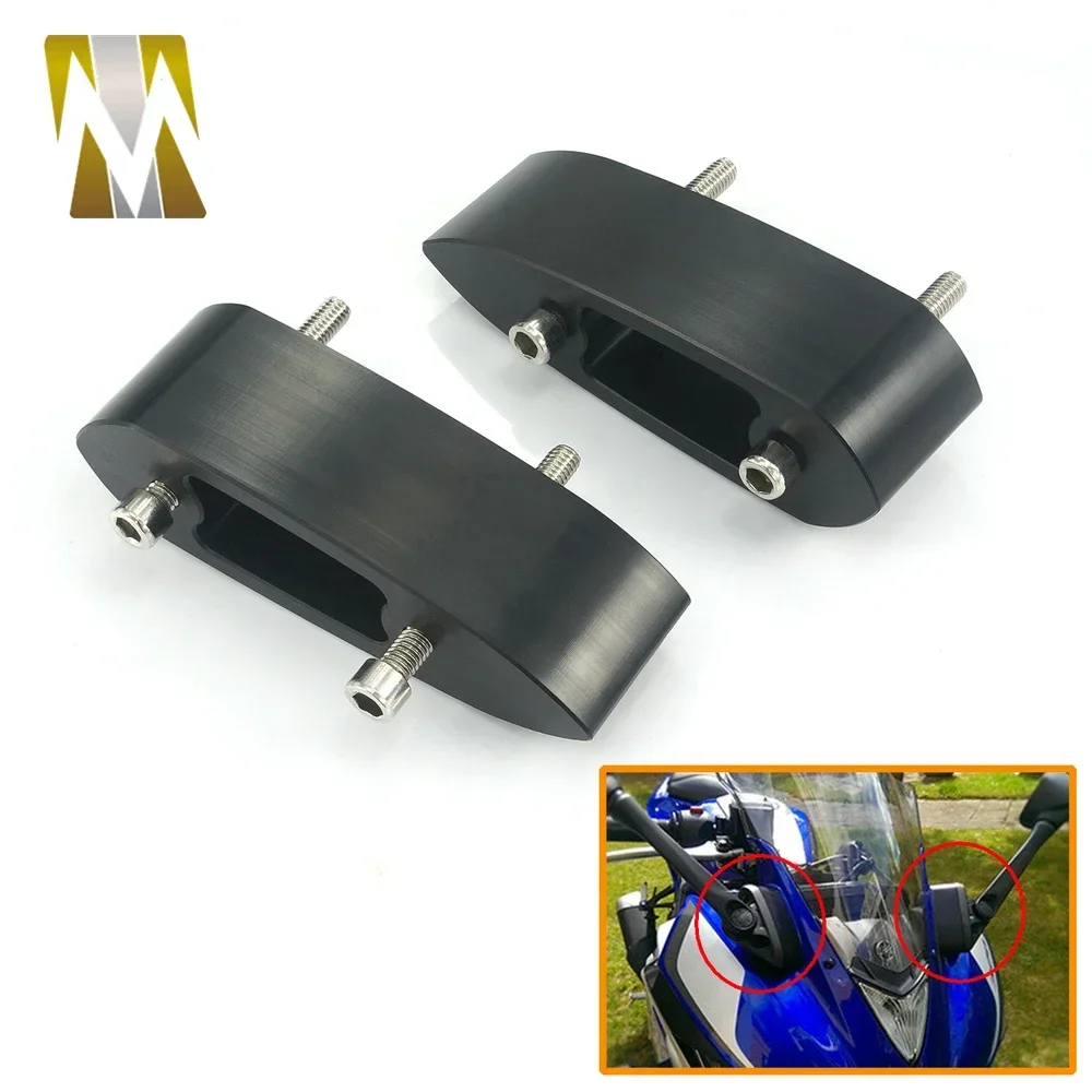 For Yamaha YZF-R3 YZF-R25 YZF R3 R25 Mirror Spacers Extenders Holder Mirror Riser Extenders Extension Adapter YZFR3 2015-2017