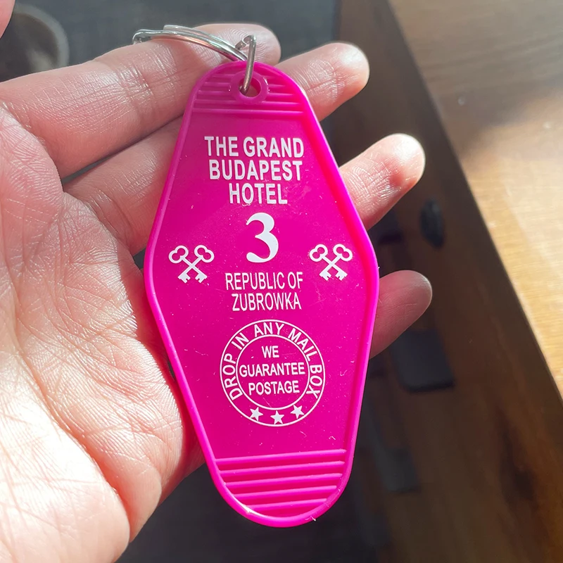 The Grand Budapest Hotel Key Tag Keytag Republic of Zubrowka Movie Inspired Vintage Keyring Key Chain Jewelry Accessories