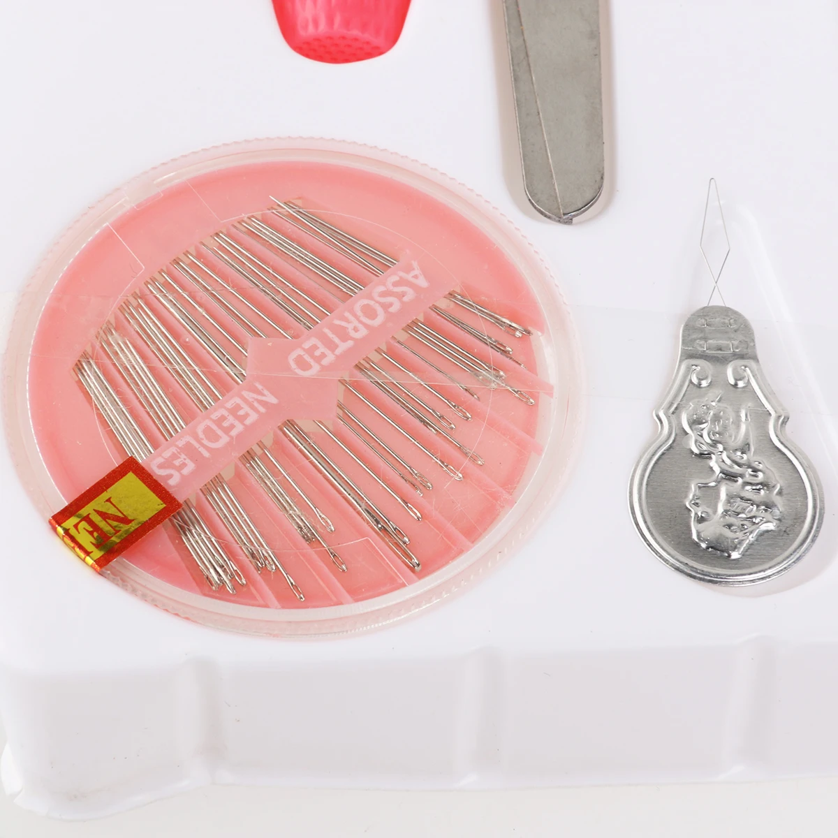 

100pcs Sewing Tools Kit Sewing Machine Needlework Box Set Thread Spools Needles Measuring Tape Scissors For Home Travel