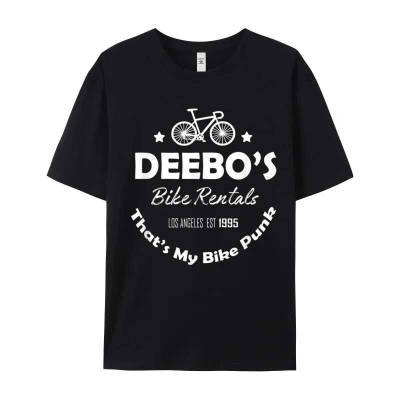 Party Deebos Bike Rentals Bike Rider Youth T Shirts Retro Father Day Short Sleeve Tops & Tees Round Collar 100% Cotton Tops Tees