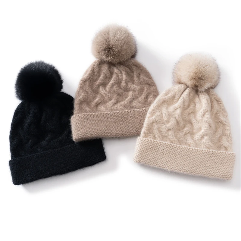 

KOIJINSKY Women's Autumn/Winter 100% Cashmere Knitted Hat