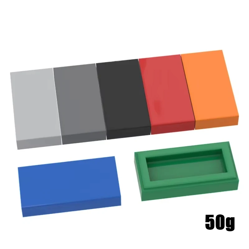 50g MOC Building Blocks 3069 30070 Tile 1 x 2 with Groove Compatible Bricks Parts DIY Assmble Particle Kid Puzzle Brain Toy Gift