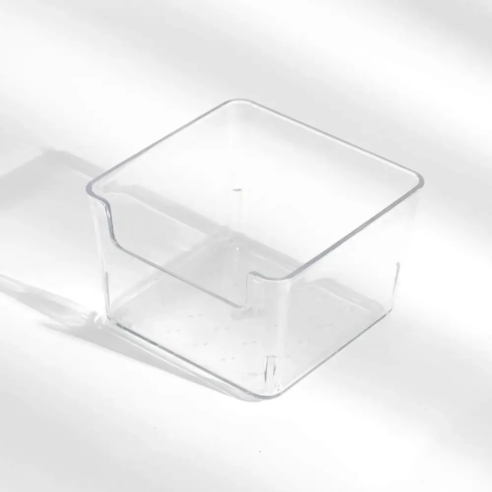 Simple Chic Acrylic Note Holder Efficient Transparent Clear Note Box Waterproof Card Paper Desk Organizer Office