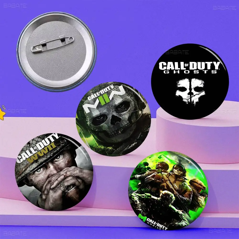 نداء الواجب الفيلم الكلاسيكي 58 مللي متر اليدوية بروش الكرتون تأثيري شارة على ظهره مجوهرات اكسسوارات هدايا #1