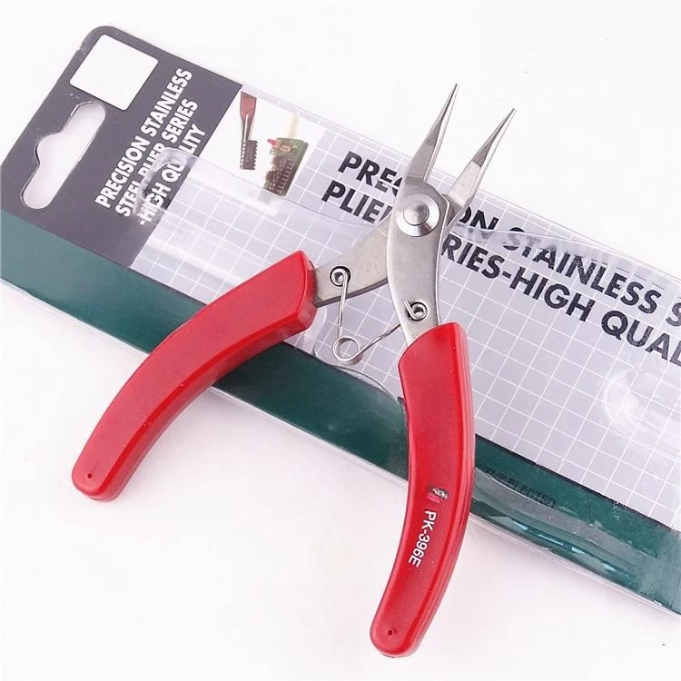 Stainless Steel Heart-Shaped Mini Non-Serrated Round Nose Pliers 1PK-396E Precision Needle Nose Pliers for Fishing & Crafting