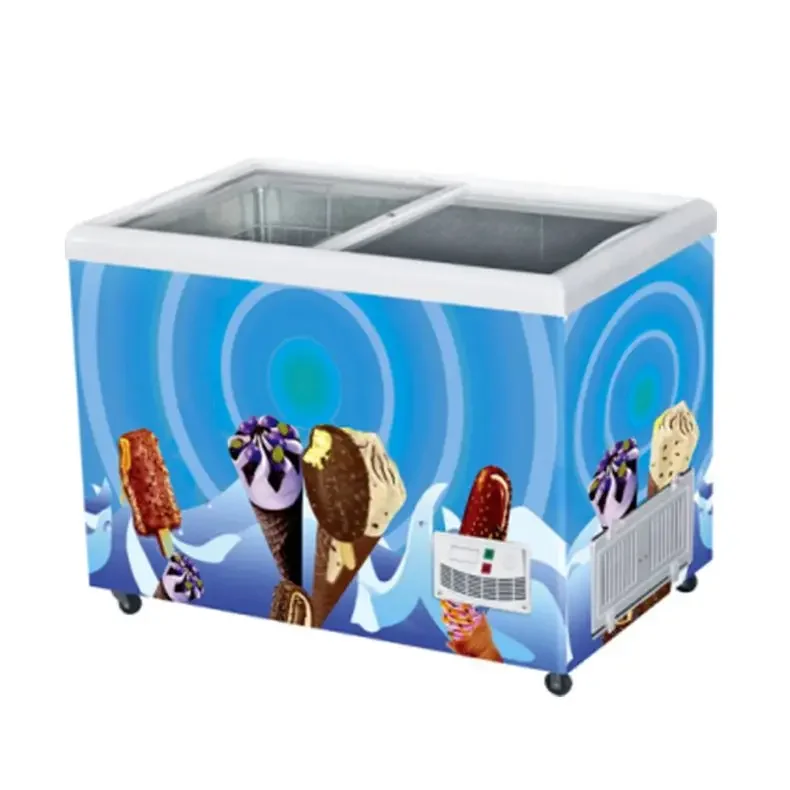 Ice Cream Display Small Display Freezer Ice Cream Showcase Deep Freezer for the supermarket and shop