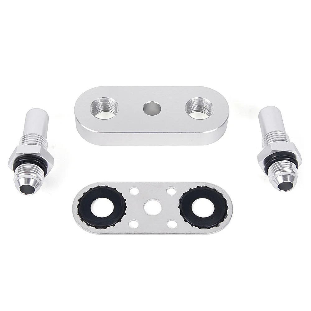 6AN Transmission Cooler Line Adapter Plate 551121 for GM 6L80E 6L90E 8L90E with Gasket Fittings