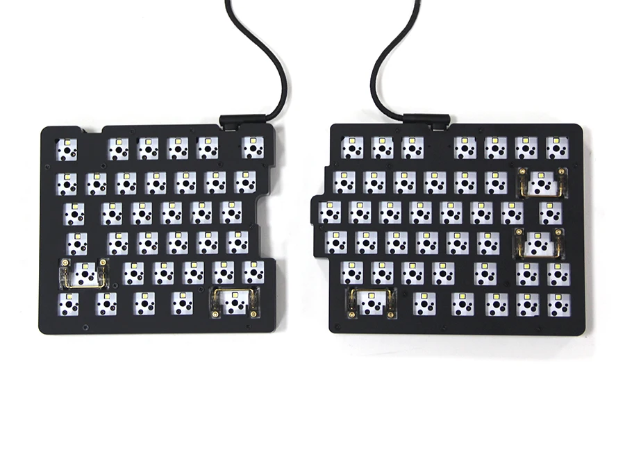 Hotswappable Split Keyboard 78 Key Keyboard Kit DIY LEOBOG Grey Wool V4 Switch LED Light Black Keyboard New 78 Key Ergonomics