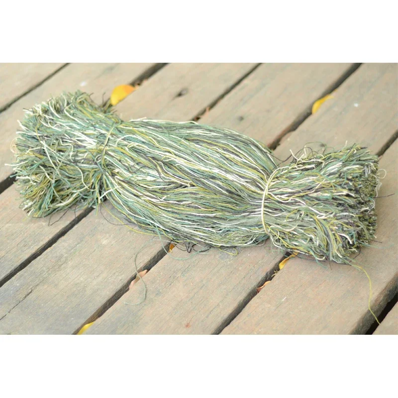 Hilos ghillie tácticos camuflados de yute para reparación DIY - imagen 2