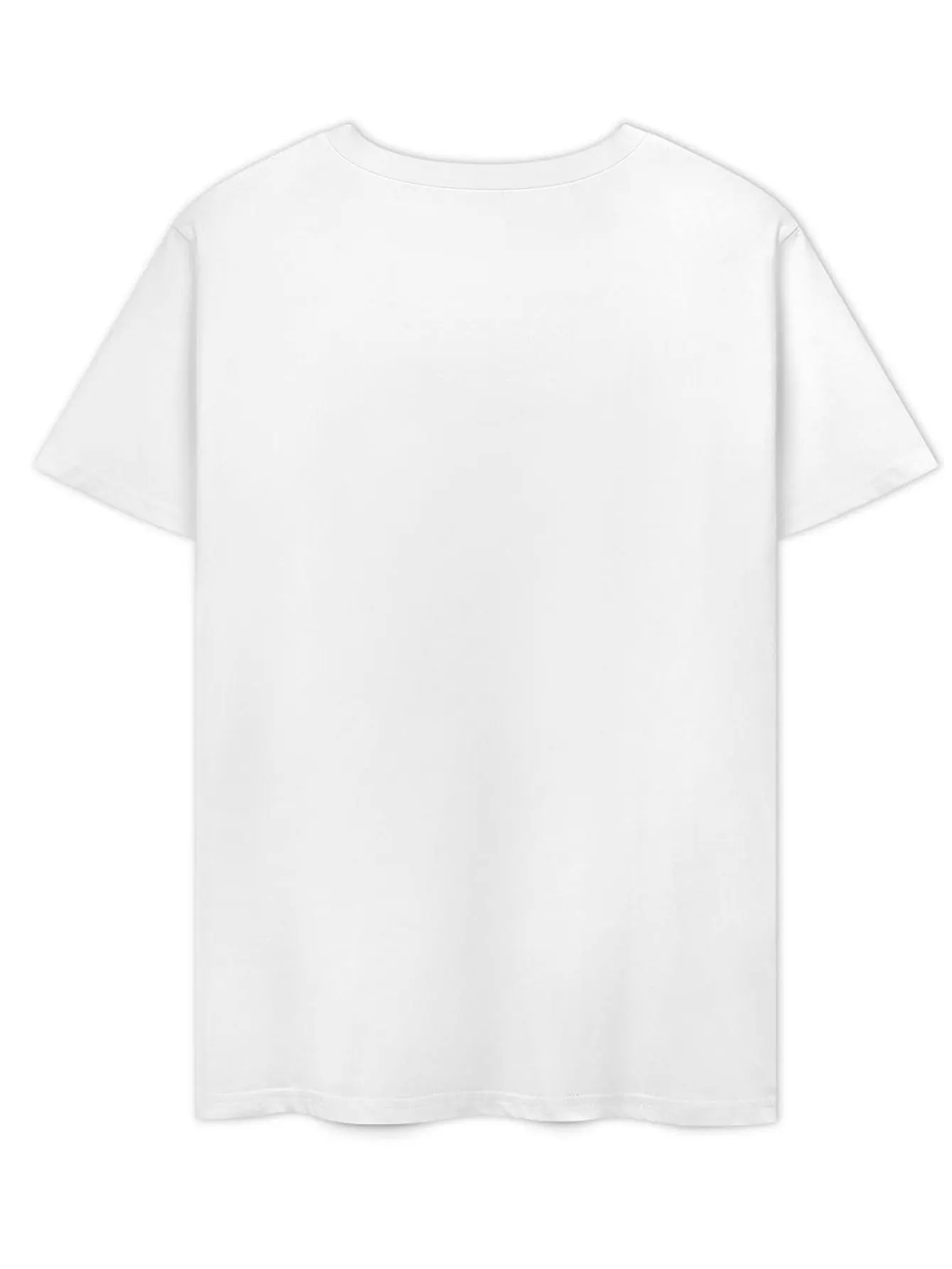 Women'S White Crewneck T-Shirt with 