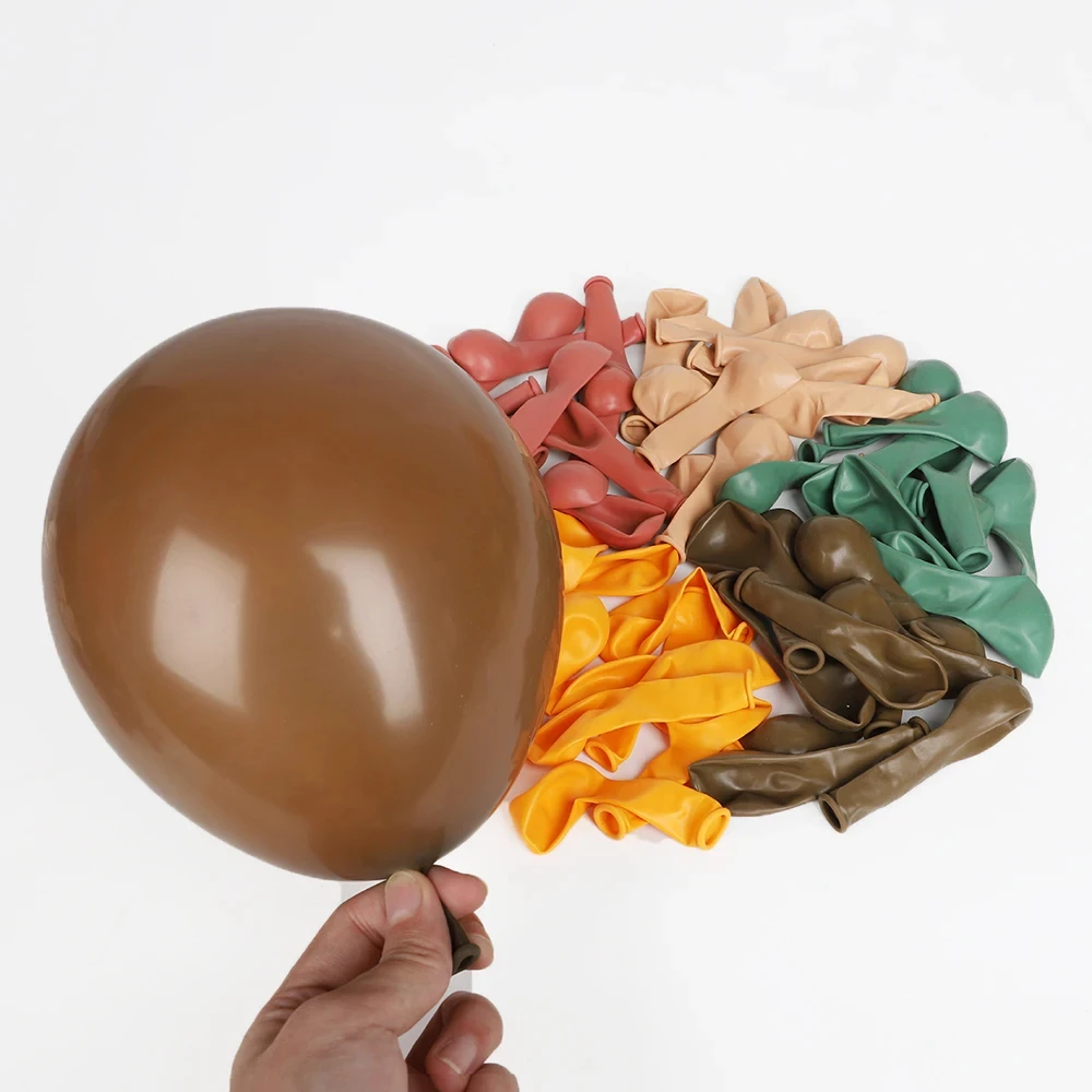 10/30/50Pcs Retro Green Balloons 10inch Boho Brown Sand Beige Dusty Blue Sage Green Retro Balloon for Birthday Wedding Decoratio