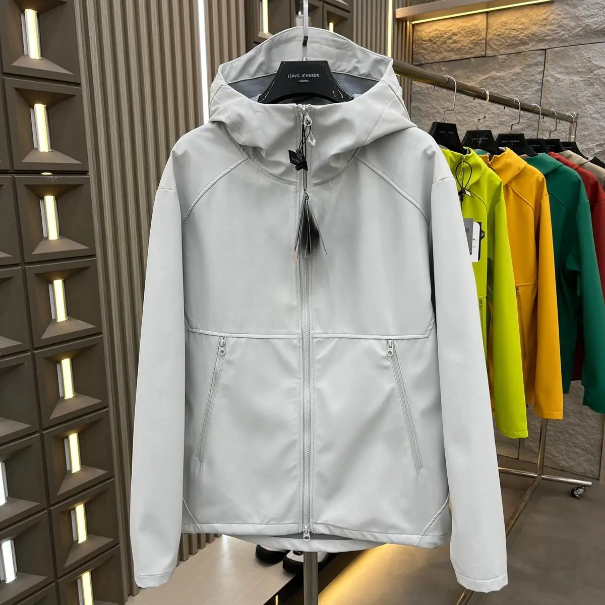 

Водостойкий мягкий ell Jaet мужской уличный Faion Urban Sle Stand Fit из полиэфирного волокна Long Sve Весенний сезон