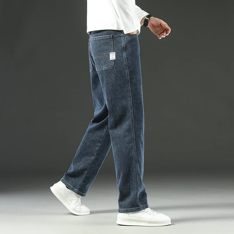 

2026 New Style Y2 Spring and Autumn Loose Jeans Men's Baggy Straight Wide Leg Business Casual Pants Brand Men's Clothing