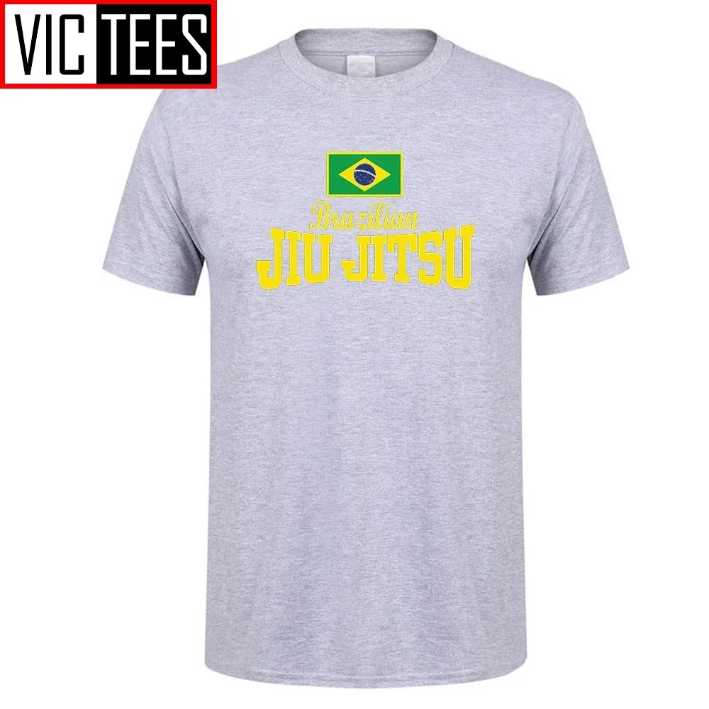 Men T Shirts Flag Text BJJ Judo Brazilian Jiu Jitsu Tees New Brand Male Trendy T-Shirts