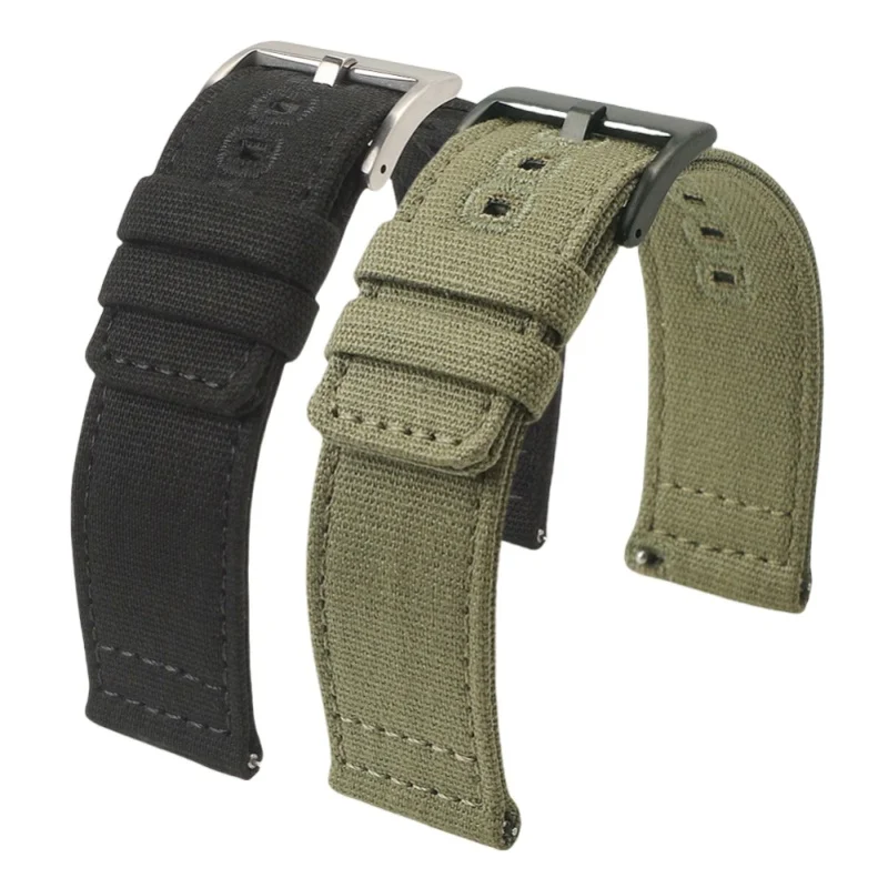 Schnellverschluss Nylon-Uhrenarmband 18mm 19mm 20mm 22mm Armband mit Gebürsteter Schnalle Uhrenbänder für Smartwatch-Zubehör