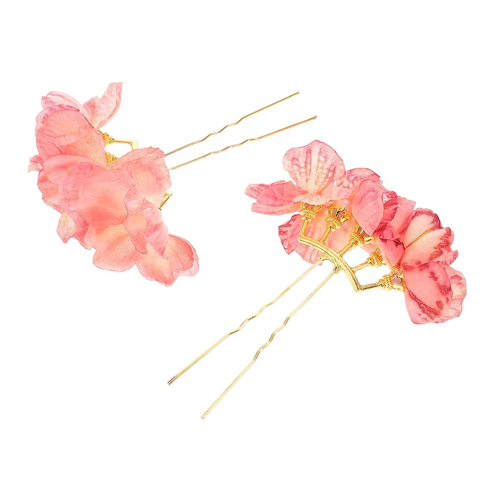 

Silk Flower Hair Accessories Pearl Decorated Hairpins Hanfu Wedding Japanese Clips Pins Floral Vintage Traditional