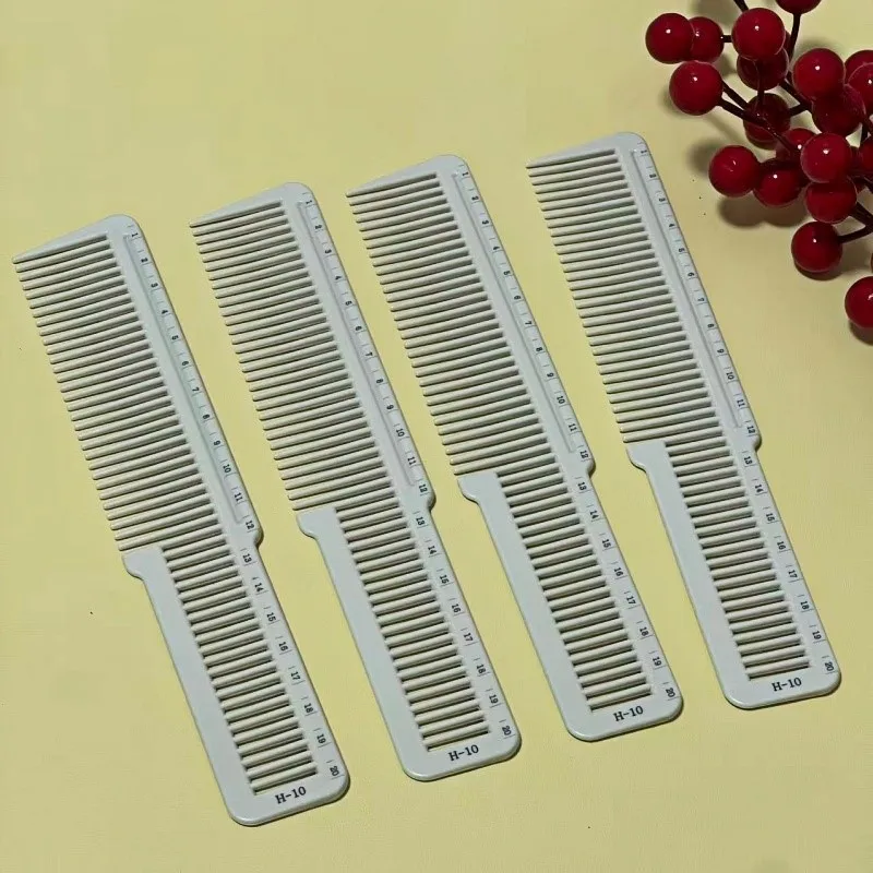 

10 Flat Head Comb With Scale BarberShop Hair Cutting Combs Hairdresser Professional Haircut Hairbrush Hair Salon Styling Tools