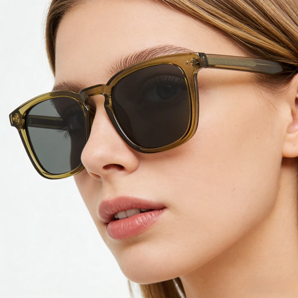 

2026 New European and American Fashion Sunglasses Square Acetate Frame Classic Sunglasses Outdoor Polarized UV400 Sunglasses