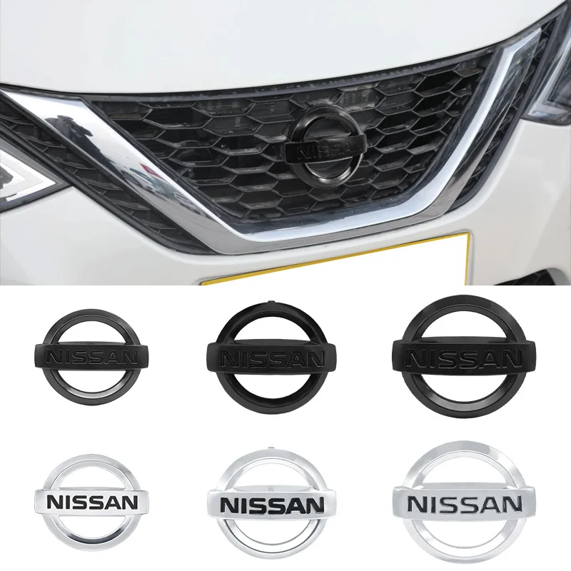 ABS Car Front Hood Bonnet Grill Logo Emblem Badge for Nissan Qashqai X-Trail Juke Patrol Tiida Teana Micra Leaf Almera Altima