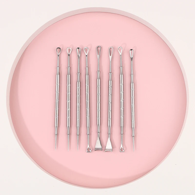 Blackhead Remover Pimple Popper Tool, Acne Agulha Removendo, Tratamento Whitehead Popping Zit, nariz rosto Blemish Extrator, 1-5 Pcs