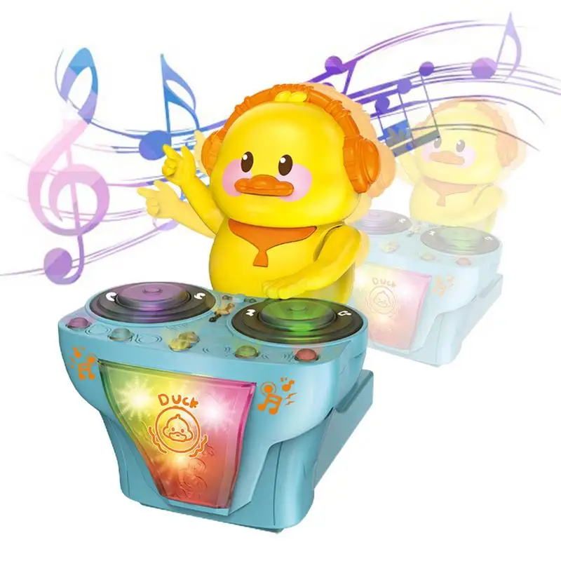 

Dancing Little Yellow Duck Musical Interactive Toy Electric With Lights And Sounds Dancing Robot Space Elements For Infants Gift