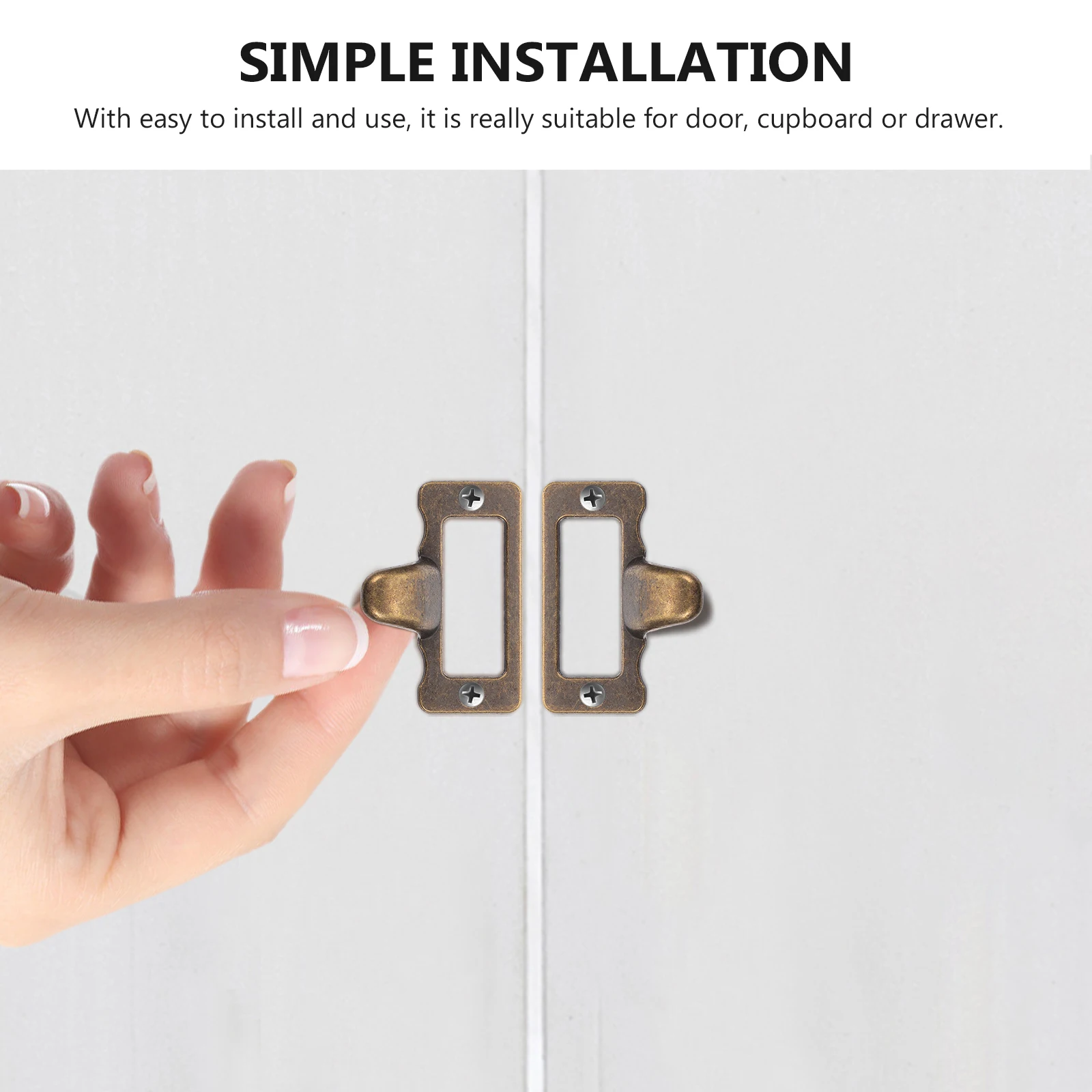 

10pcs Zinc Alloy Label Pull Handle 48x38MM Copper Drawer Cabinet Furniture Handles Tag Frame Accessories