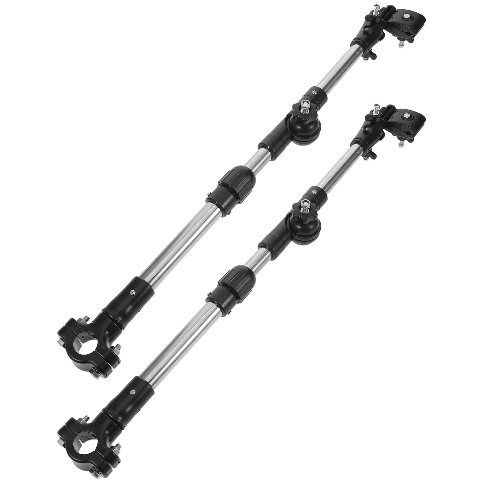 

2Pcs Foldable Umbrella Mount Bracket with Telescopic Wind-Resistant Design for Stroller Bicycle Electric Vehicle Portable Shade