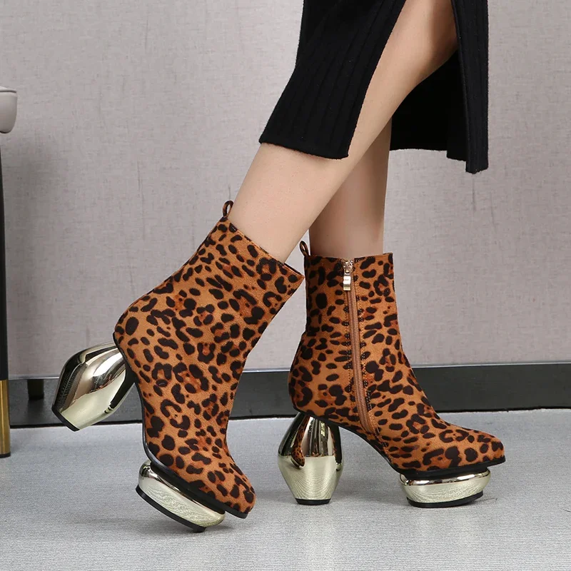 Bottes à Talons Hauts en Cuir Verni Argenté pour Femme, Chaussures à la Mode, Cool, Nouvelle Collection Automne Hiver