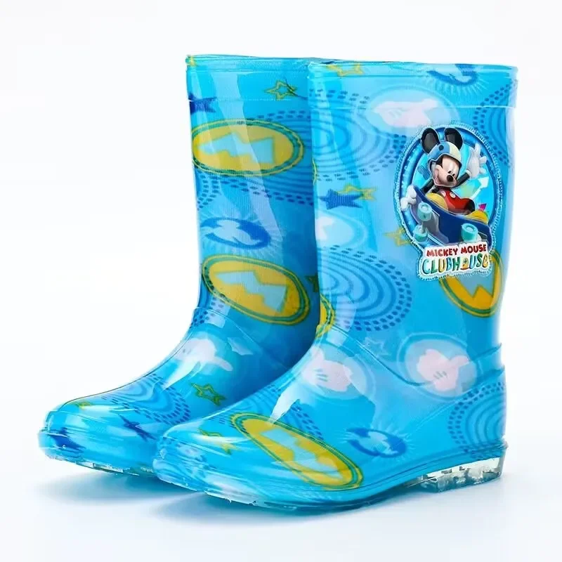 Disney Cartoon Kids frozen cars Mickey Mouse Boots Student Rain Boots Children\'s Fashion Children Casual Shoes EU SIZE 26-38