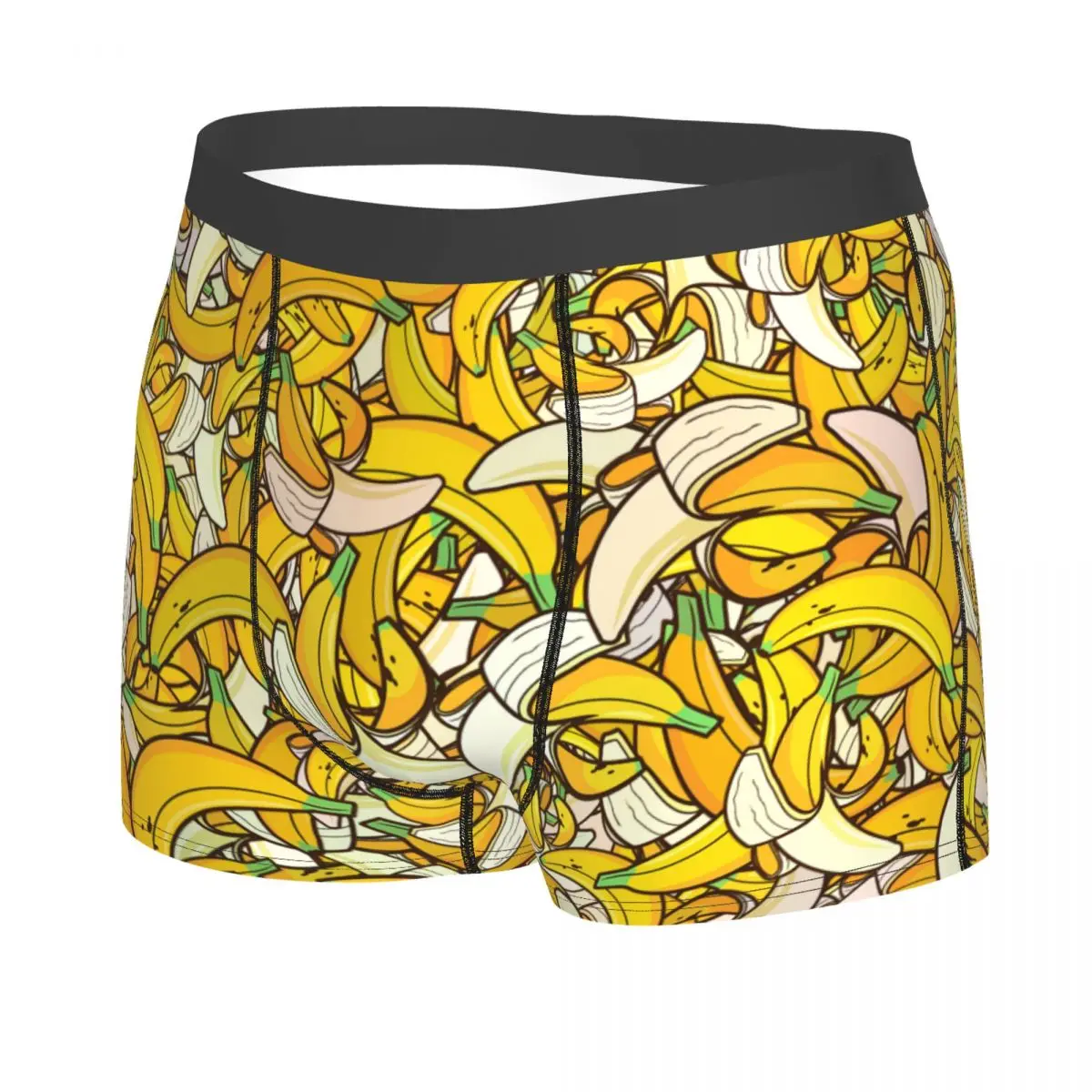 Custom Valentine's Day Men's Banana Pattern Underwear Boxer Briefs Shorts Panties Underpants For Husband Boyfriend Birthday Gift
