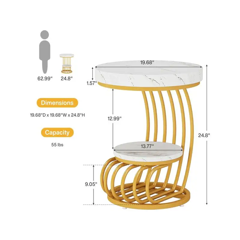 Wooden Side Table - Modern Minimalist Accent Table for Living Room or Bedroom, Stylish & Functional Furniture Piece