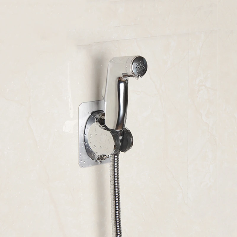 Pommeau de Bidet en Acier Inoxydable à Support sans Perçage, Accessoire de Salle de Bain Pulvérisateur Autonettoyant