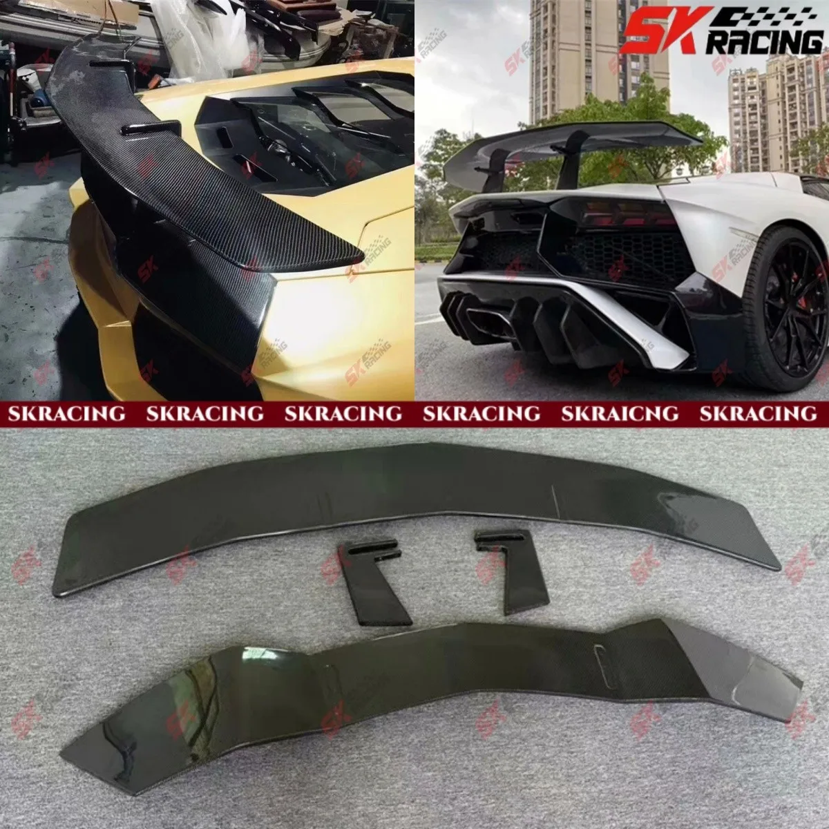 

Rear Spoiler Lip Wing Fits Lamborghini Aventador LP700 12-21 Carbon Fiber/Forged