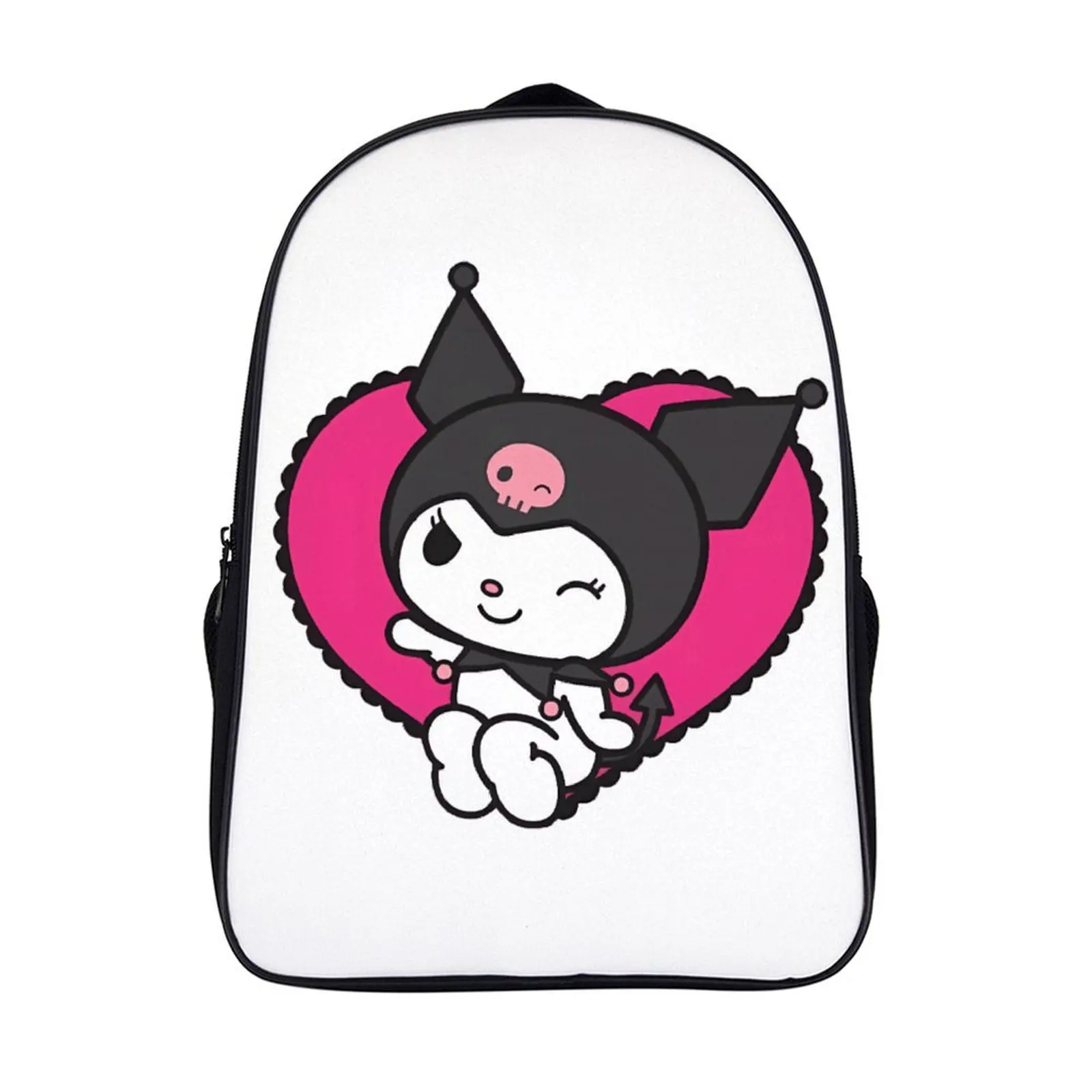 

Fashion Student's Backpack Cartoon Sanrio Kuromi School Bag 16 Inch 2 Compartment Backpack Student Schoolbag