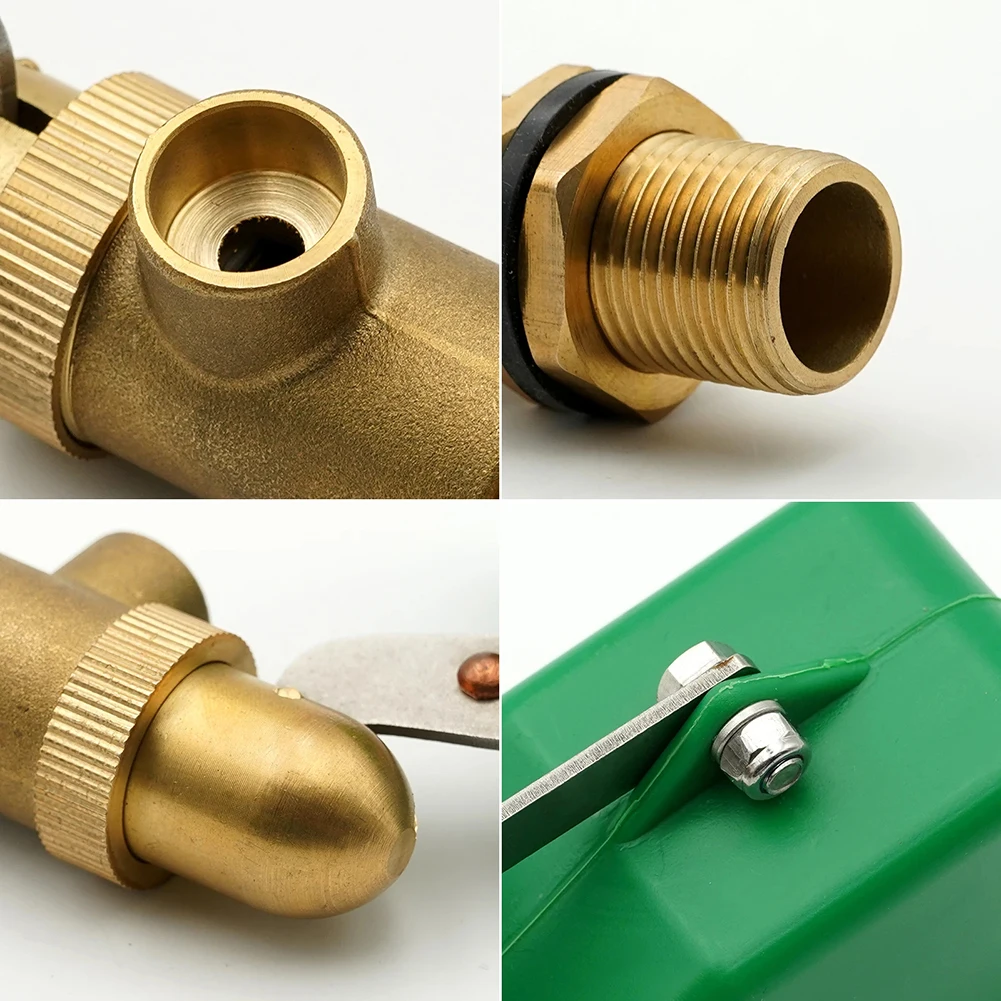 1/2 Inch Threaded Brass Float Valve With 180 Degree Rotation Capability For Water Level Adjustment In Multiple Applications