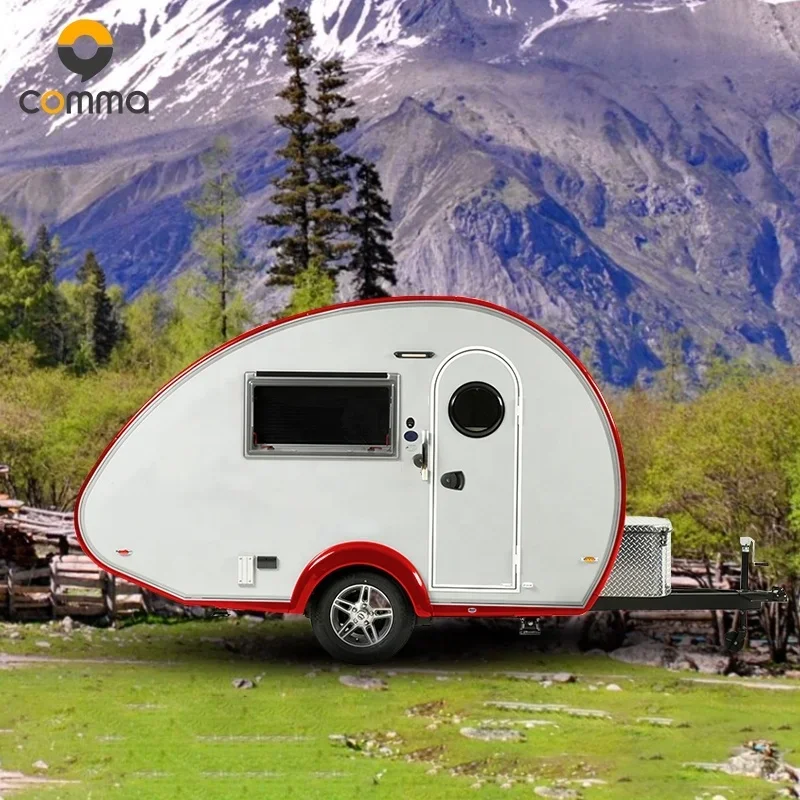 Traditional Teardrop Camping Mobile House Camper Trailer Offroad For Sale Poland