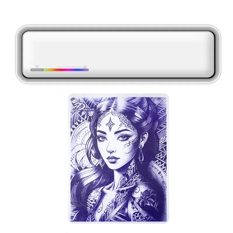 X9 แบบพกพา Tattoo Stencil เครื่องพิมพ์ไร้สายเครื่องพิมพ์สักความร้อนใช้งานร่วมกับโทรศัพท์/แท็บเล็ต/PC สําหรับศิลปินสักและผู้เริ่มต้น