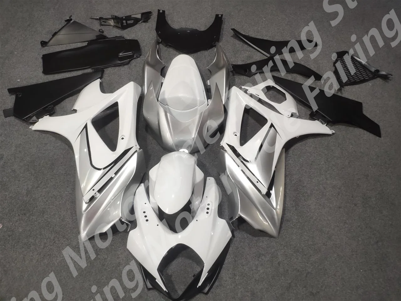 White Silver black Painted Fairing Kit For K7 G S XR 1000 G S XR1000 2007 2008 G SXR1000 K7 07 08 ABS Fairings G S XR1000