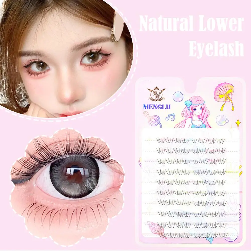 5-6 مللي متر الهواء السفلي الرموش الطبيعية مجزأة تحت جلدة ماكياج مانغا جلدة رمش ماكياج أداة أسفل W0P8 #4