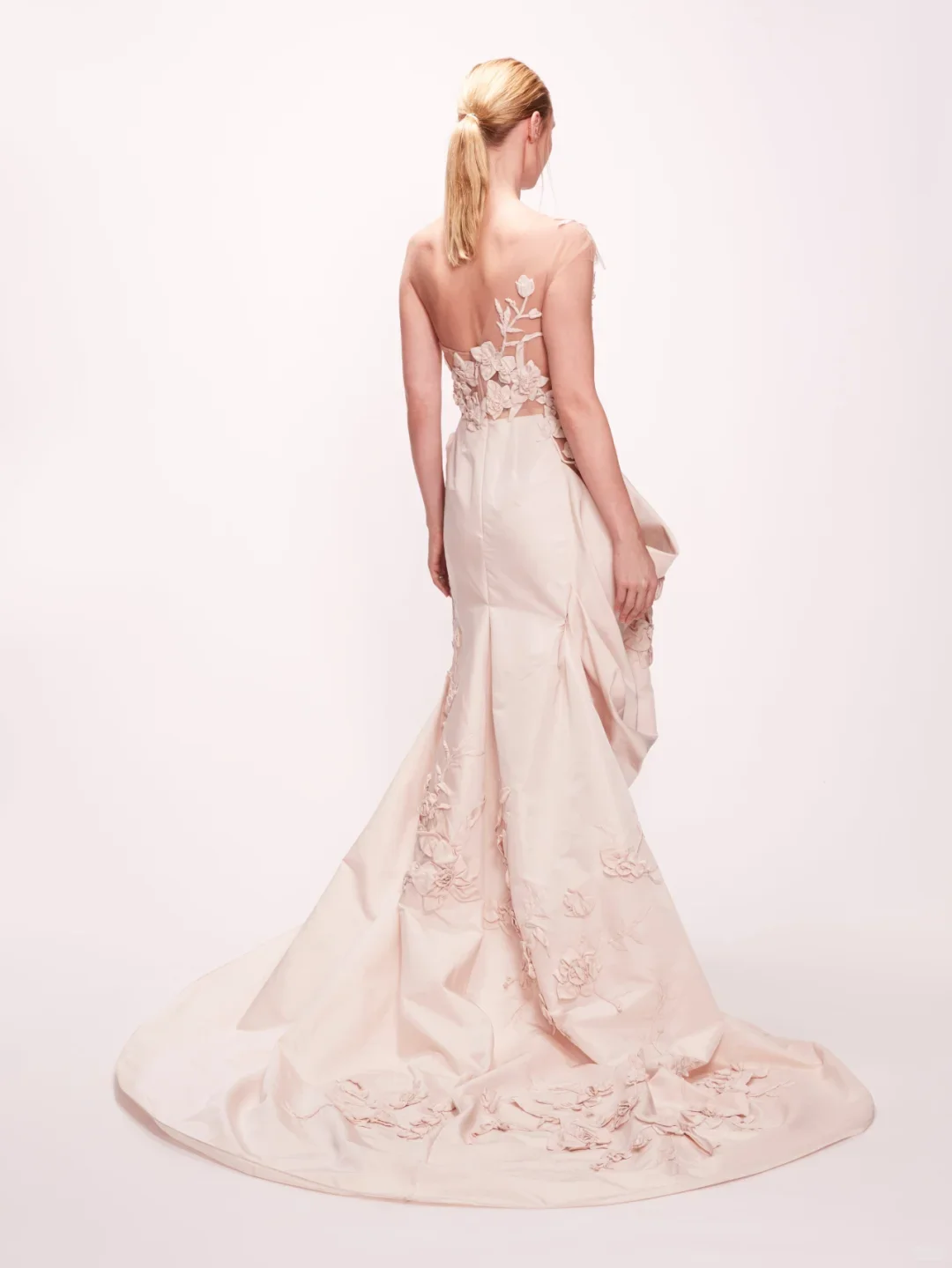 Robe de Rhflorale arabe, robe de Rhsirène élégante personnalisée, col transparent, robes de soirée formelles, appliques