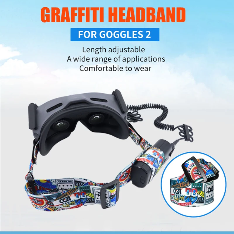 Untuk DJI Kacamata 2 / V2 Kaca Elastis Ikat Kepala Tali Disesuaikan untuk DJI Avata / FPV Drone VR Aksesoris