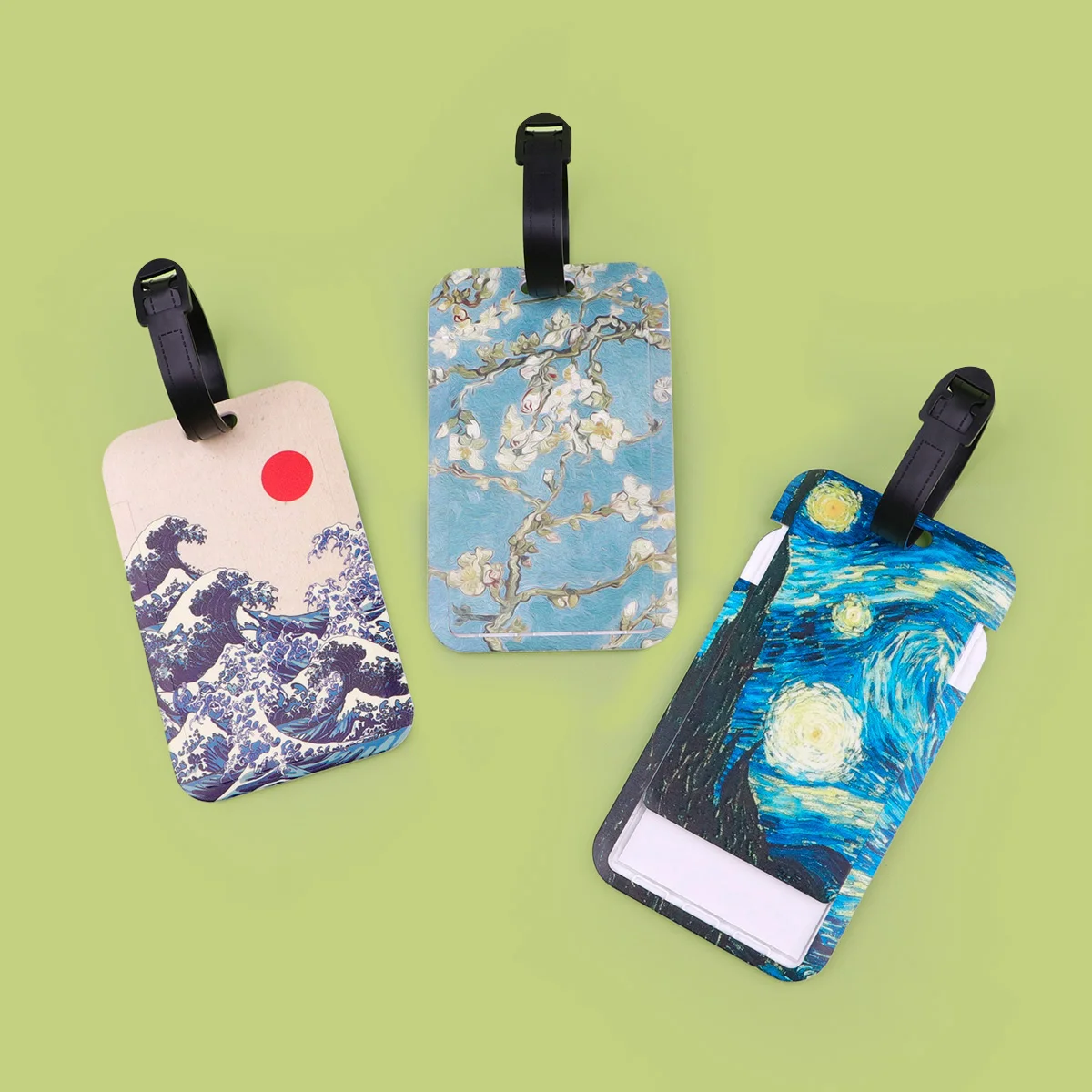 النفط اللوحة البلاستيكية الأمتعة العلامة الفنية حقيبة الظهر مكافحة خسر قائمة حامل بطاقة الهوية موضة إكسسوارات الأمتعة الهدايا