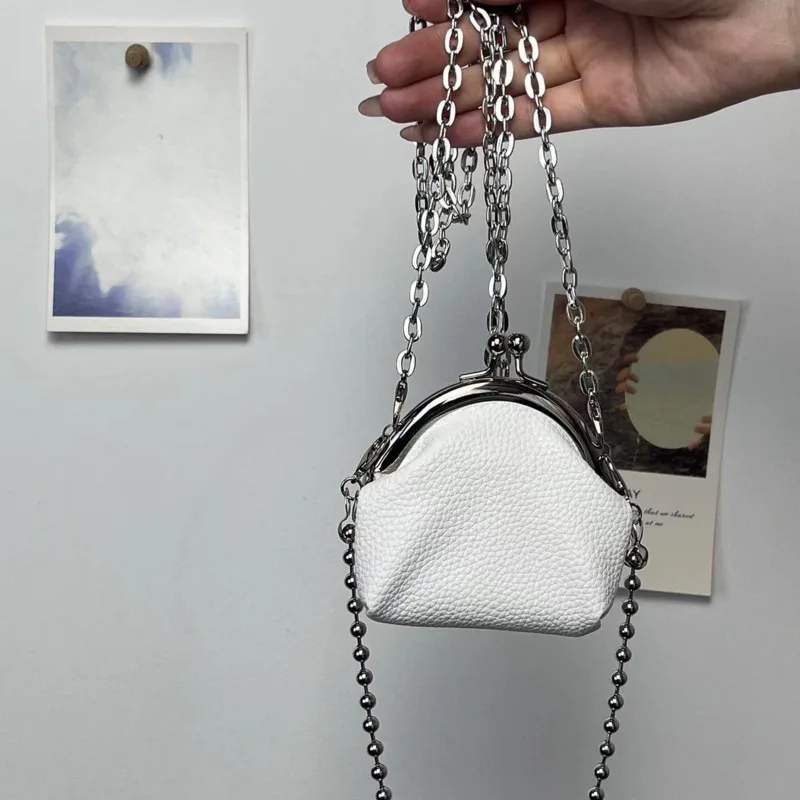 Mini Cute Texture Chain Small Bag for Women 2024 New Trendy Ins Fashionable and Stylish Single Shoulder Crossover Wallet