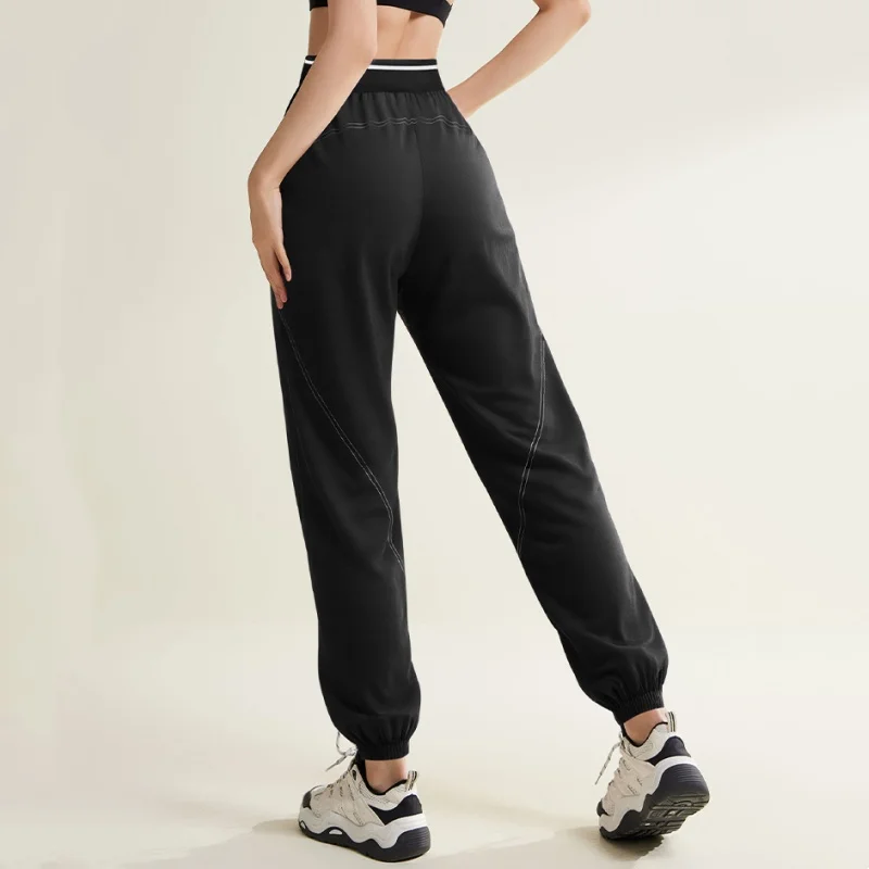 Thin Casual Quick-drying Women Pants High Waist Elastic Loose Running Fitness Hallen Pants Breathable Training Sports Pants