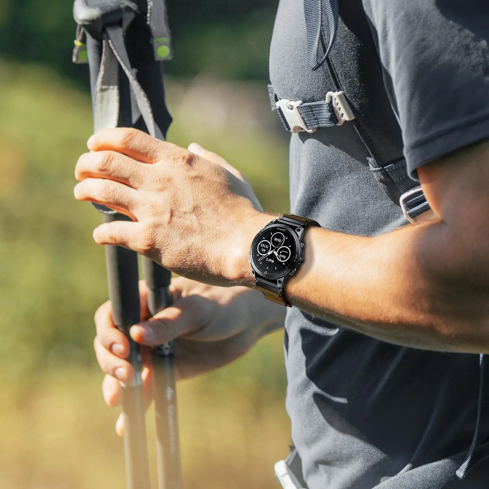 حزام ساعة نايلون ممتاز 22 مم 26 مم، لـ Garmin Fenix 5 6 7، 5X 6X 7X - مثالي للأنشطة الخارجية EnduroBAND