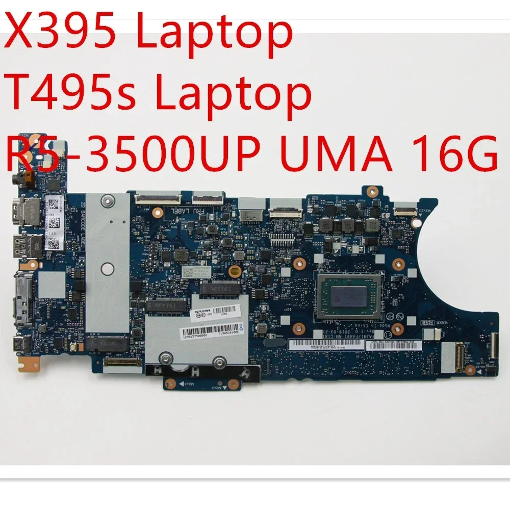 

Материнская плата для Lenovo ThinkPad X395/T495s NM-C181, материнская плата для ноутбука R5-3500UP UMA 16G 02DM196, 100% протестировано, нормально