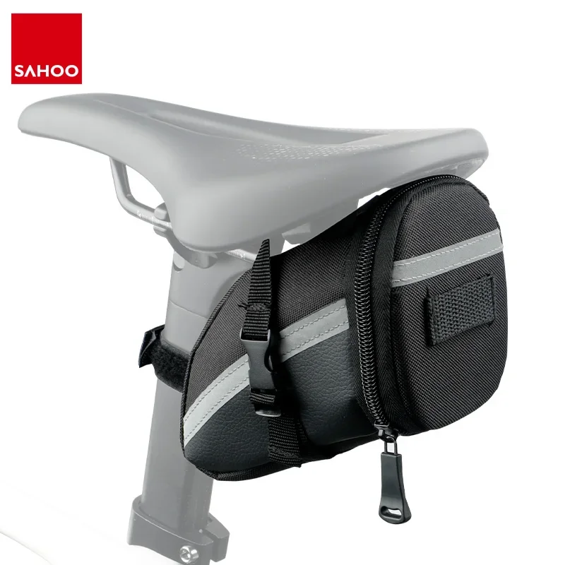

Bicycle Rear Saddle Bag Cycling Accessories Storage Panner Streamlined Tail Bag Pouch for MTB Road Bike W/Loop to Attach Light